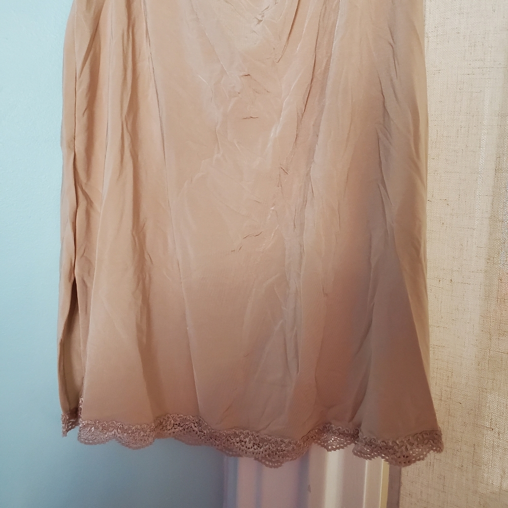Jockey, lace trim slip with slit, size L NEW